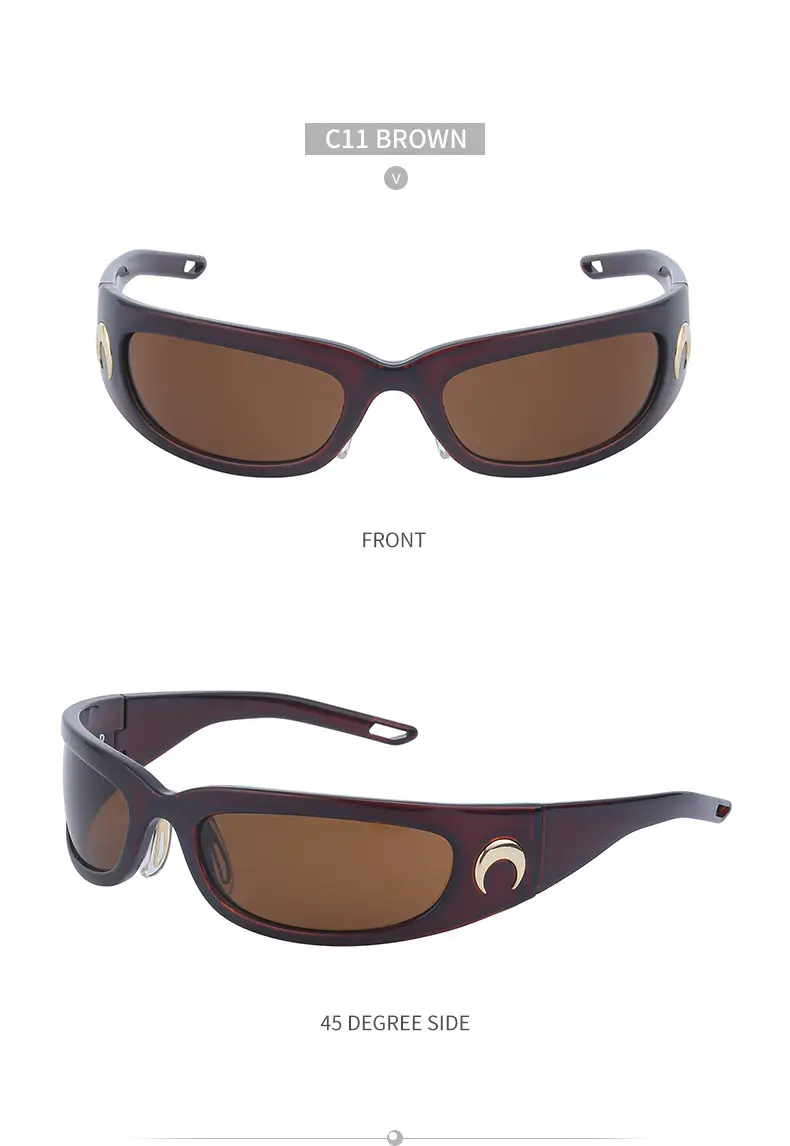 Men Steampunk Sunglasses Yellow Red Mirror — feature 48