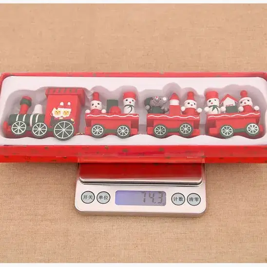 Christmas Wooden Train Decor for Home Window