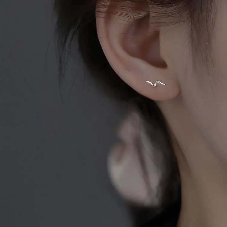 Silver Needle Earrings for Women 2025 Trendy Design