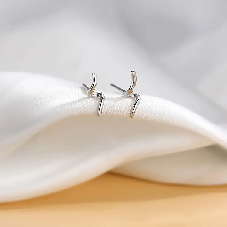 Silver Needle Earrings for Women 2025 Trendy Design