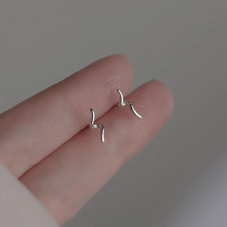Silver Needle Earrings for Women 2025 Trendy Design