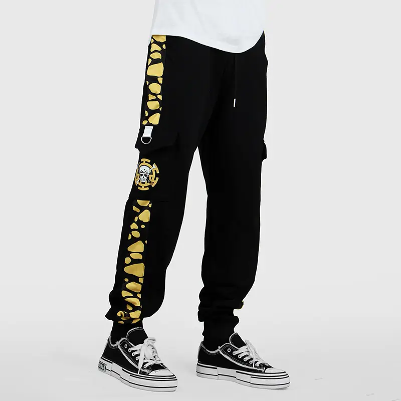 Luffy One Piece Animation Trousers Black with Pocket Design - Image 14