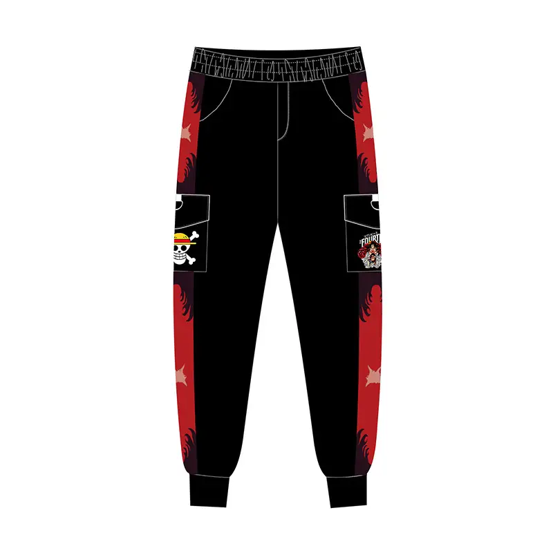 Luffy One Piece Animation Trousers Black with Pocket Design - Image 16