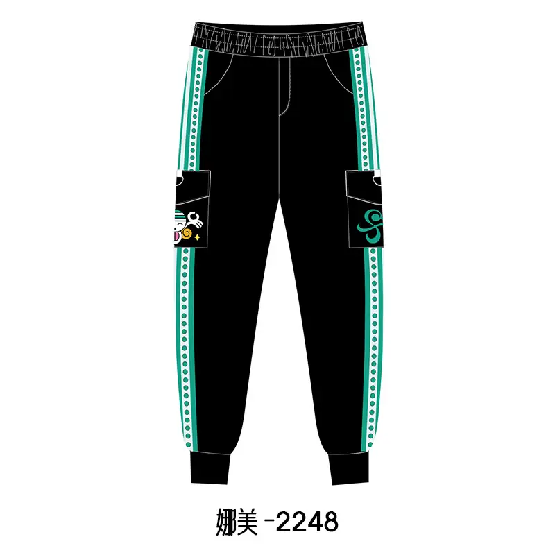 Luffy One Piece Animation Trousers Black with Pocket Design - Image 3