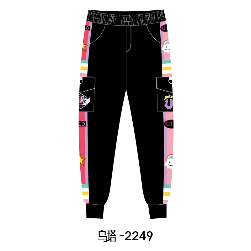 Luffy One Piece Animation Trousers Black with Pocket Design - Image 5