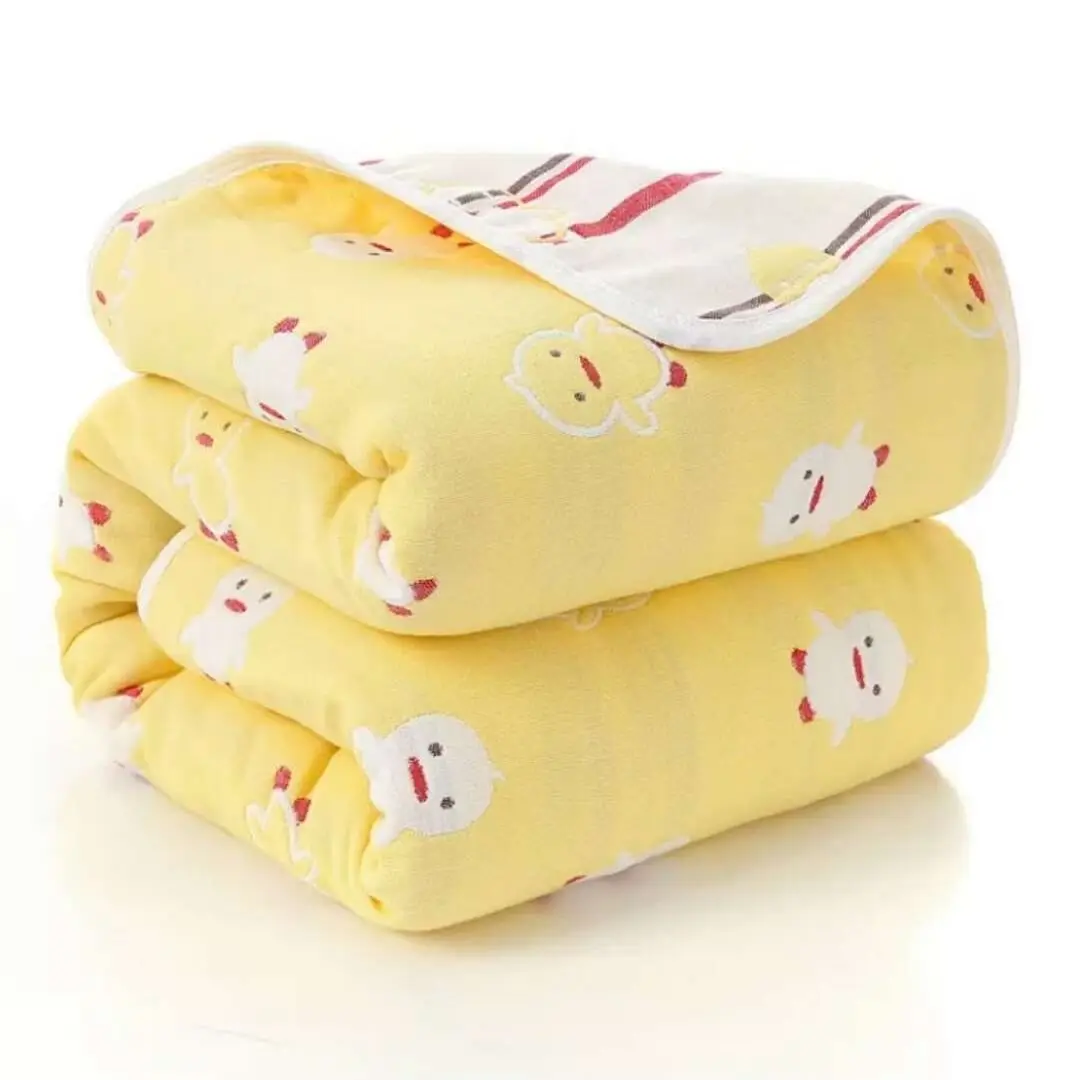 Pink Cotton Gauze Quilt for Baby & Stroller - Image 13