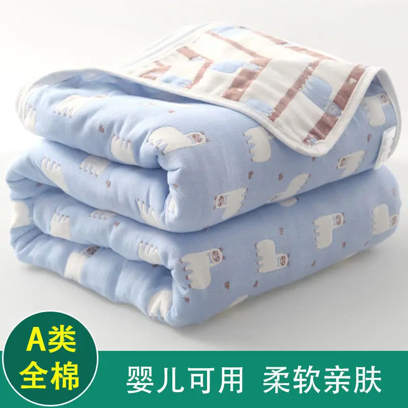 Pink Cotton Gauze Quilt for Baby & Stroller - Image 15