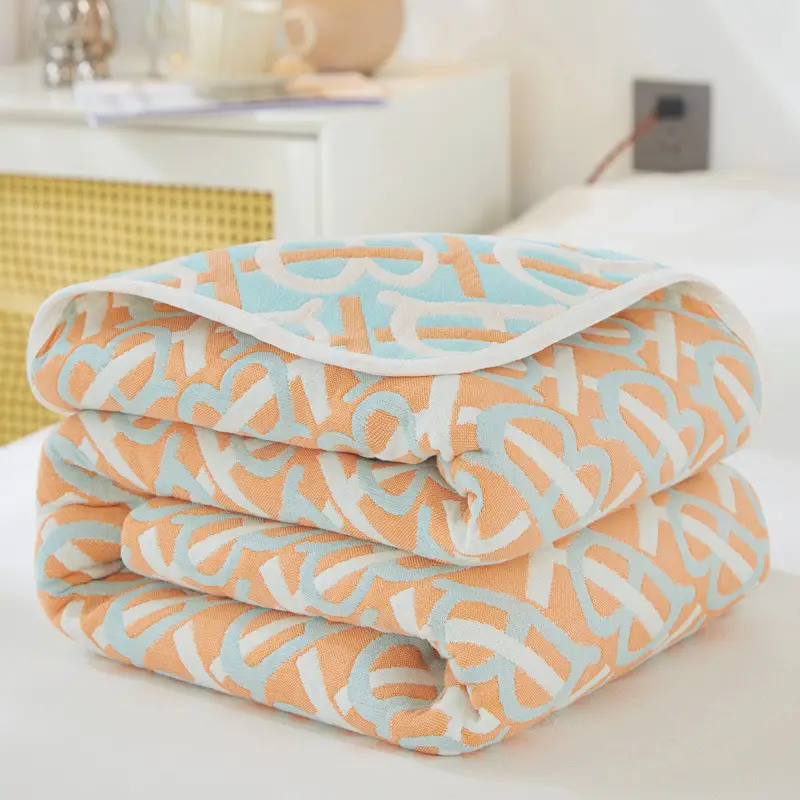 Pink Cotton Gauze Quilt for Baby & Stroller - Image 20