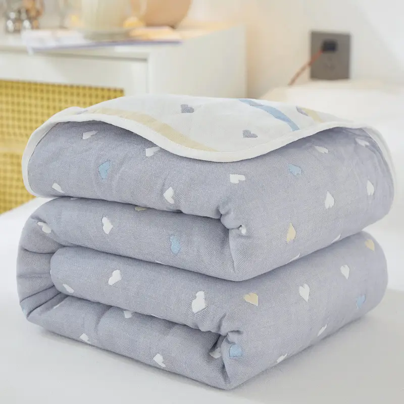 Pink Cotton Gauze Quilt for Baby & Stroller - Image 39