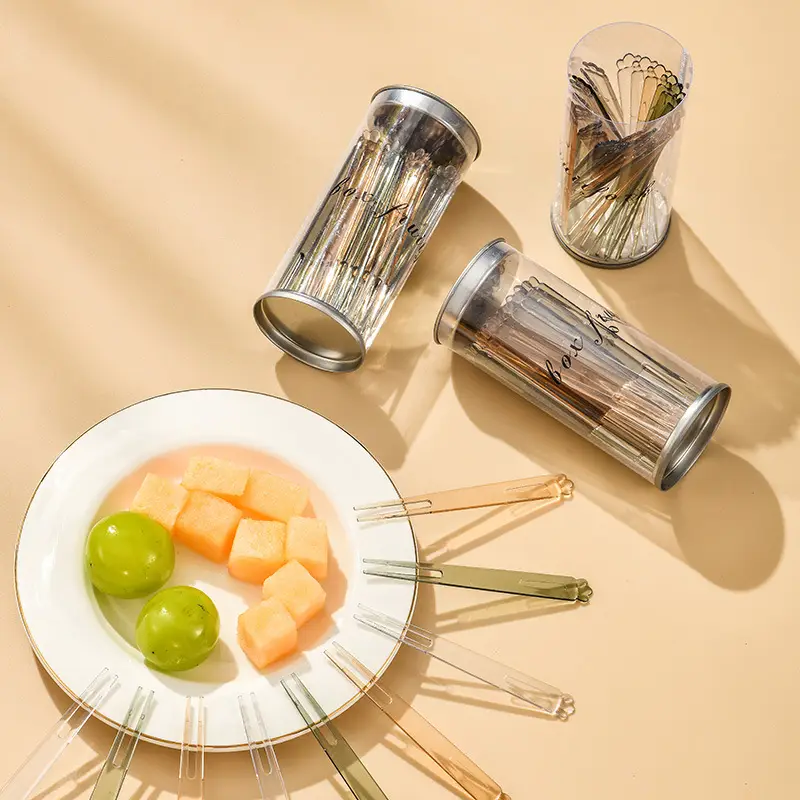Transparent Fruit Fork Set for Desserts - Image 6