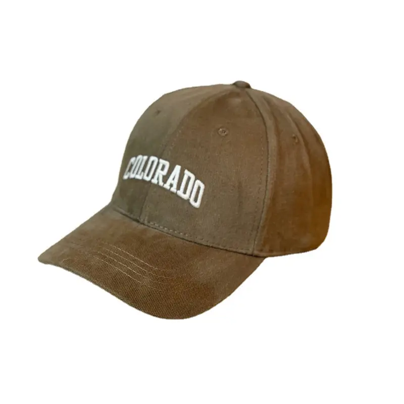 Women 3D Letter Embroidered Baseball Cap Brown - Image 10