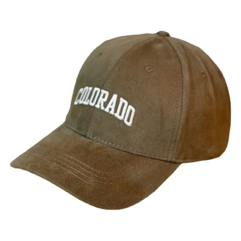 Women 3D Letter Embroidered Baseball Cap Brown