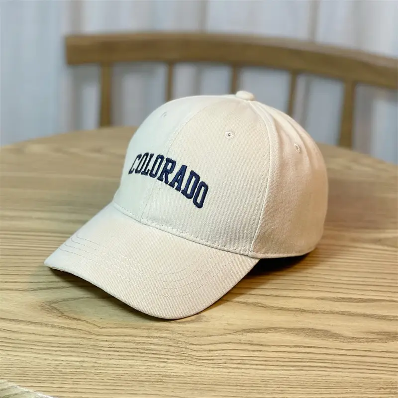 Women 3D Letter Embroidered Baseball Cap Brown - Image 2