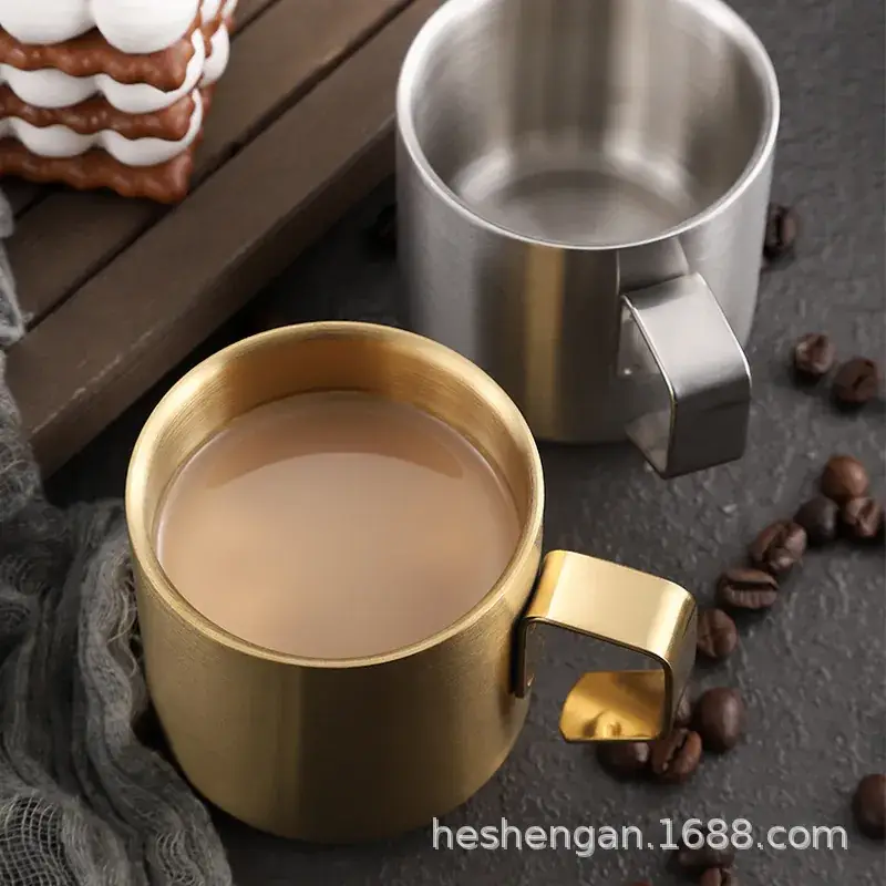 Double Layer Anti-Scalding Stainless Steel Coffee Mug - Image 5