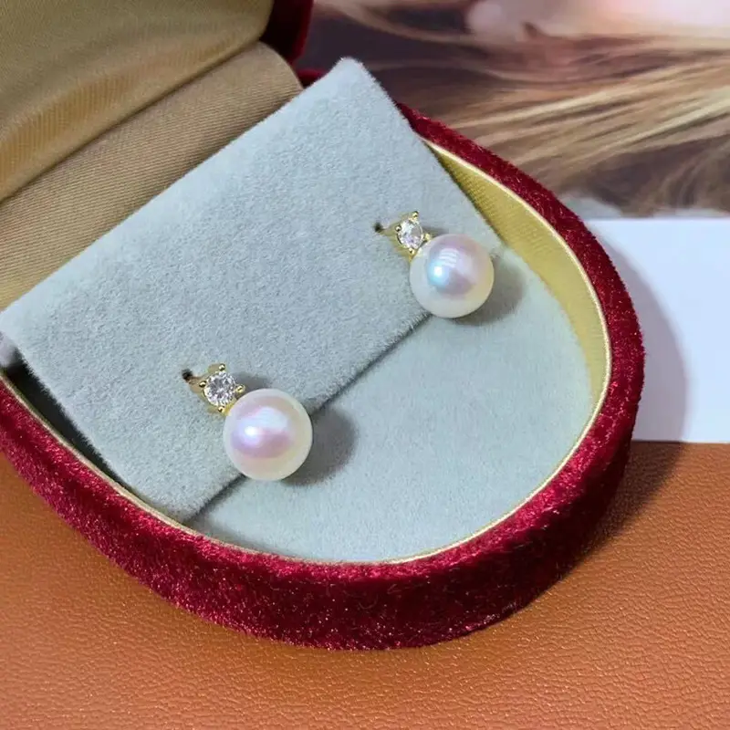 Princess Pearl Earrings for Women 925 Silver