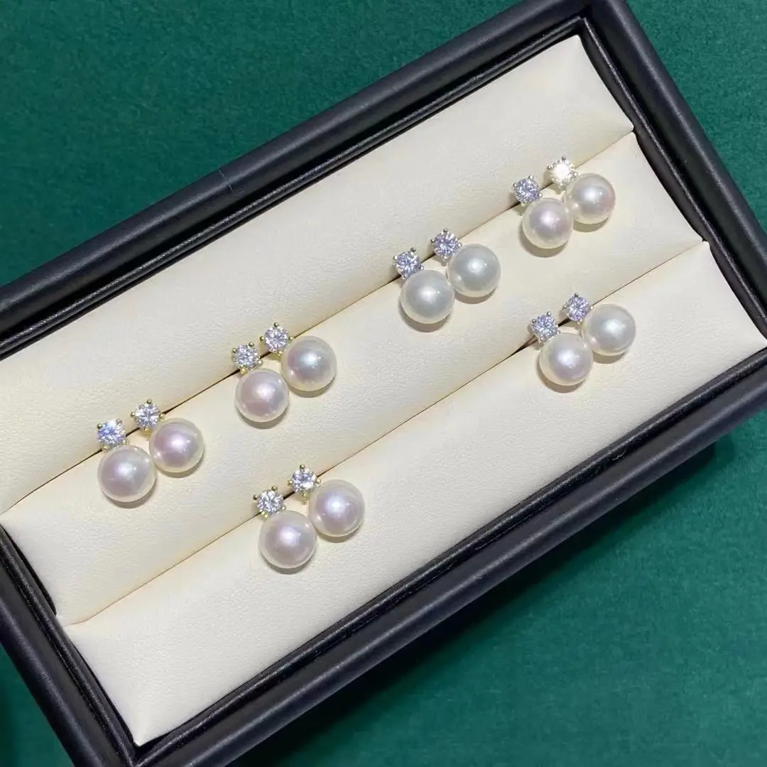 Princess Pearl Earrings for Women 925 Silver