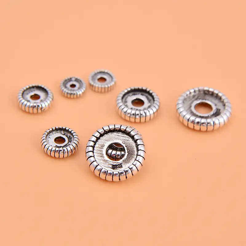 S925 Sterling Silver Straight Grain Spacer Rings - Image 6