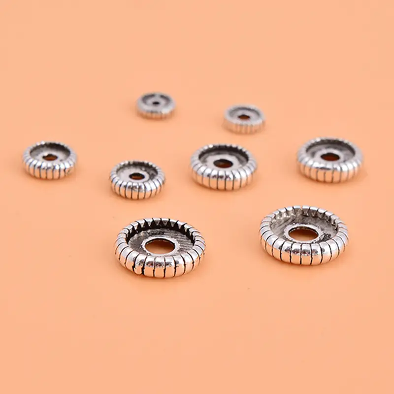 S925 Sterling Silver Straight Grain Spacer Rings - Image 7