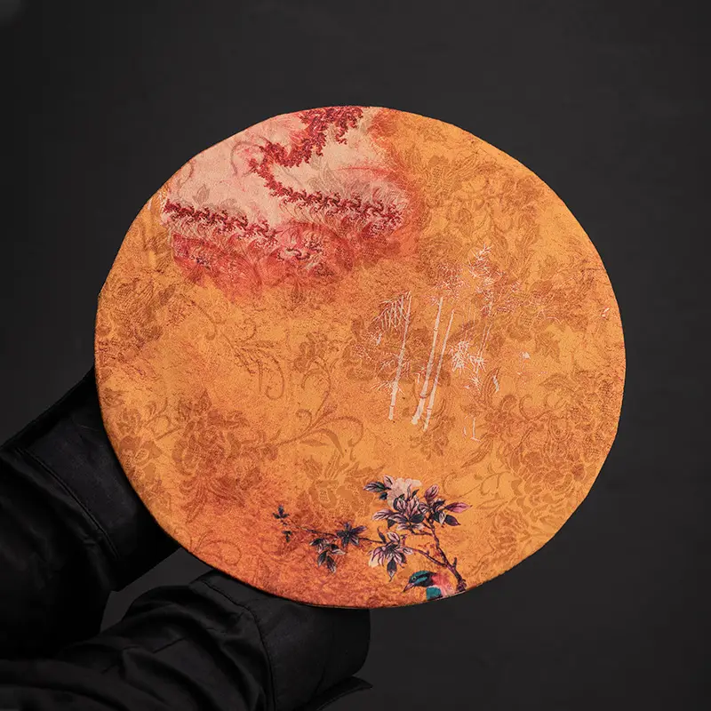 Double-Sided Zen Tea Mat with Floral Design - Image 15