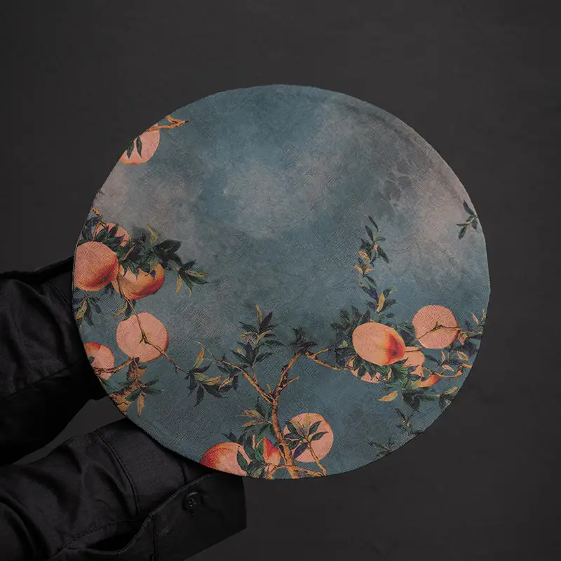 Double-Sided Zen Tea Mat with Floral Design - Image 8