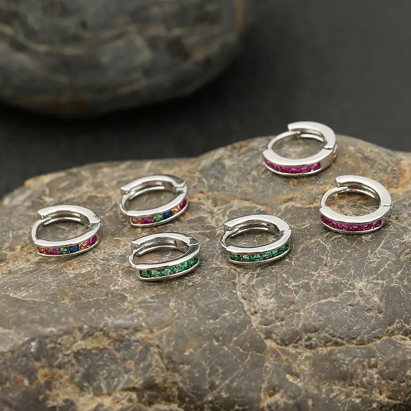 Cross-border Europe & US Micro-Inlaid Zircon Earrings — feature 10