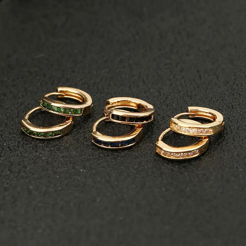 Cross-border Europe & US Micro-Inlaid Zircon Earrings — feature 11