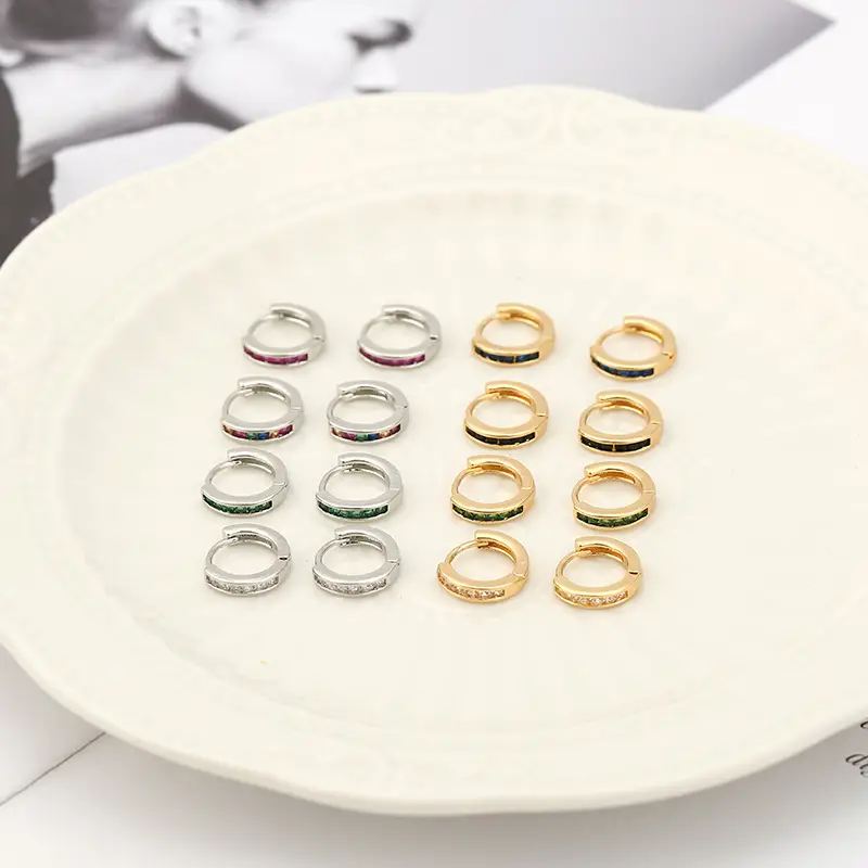 Cross-border Europe & US Micro-Inlaid Zircon Earrings — feature 4