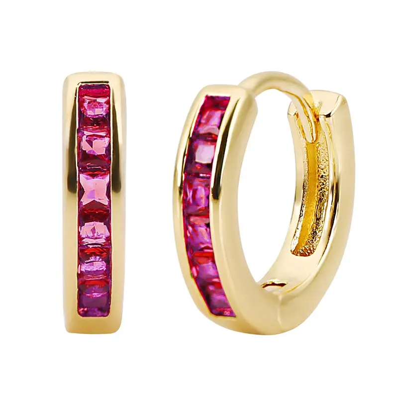 Cross-border Europe & US Micro-Inlaid Zircon Earrings - Image 5