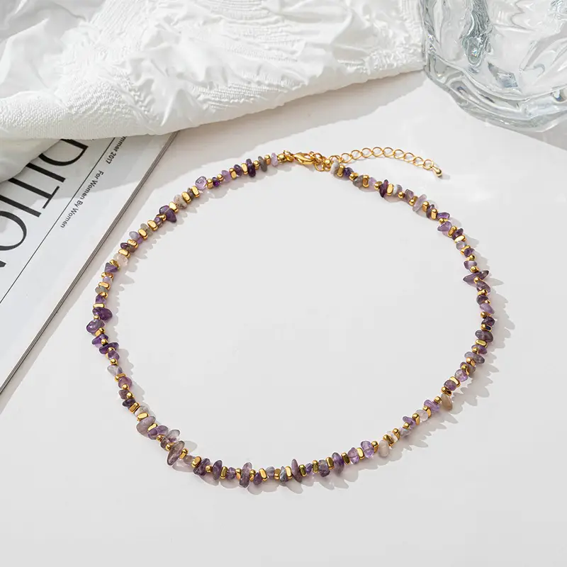 Factory Wholesale European & American Retro Stone Chain Bracelet - Image 6