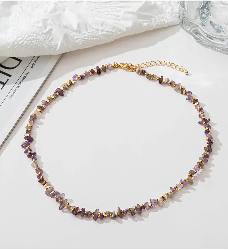 Factory Wholesale European & American Retro Stone Chain Bracelet - Image 3