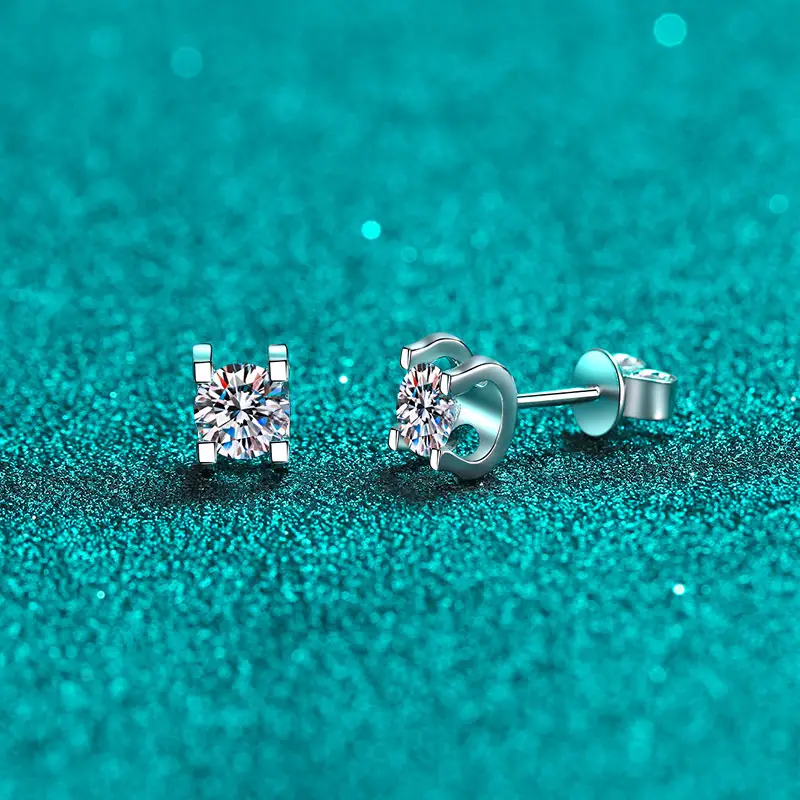 Gold Plated Moissanite Bull Head Earrings for Women - Image 3