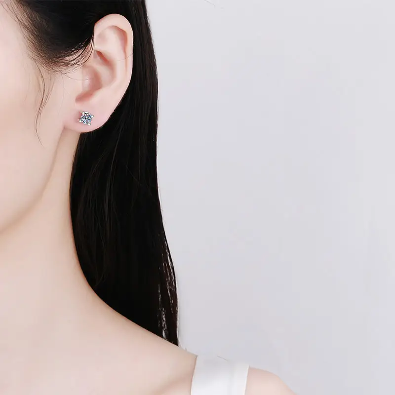 Gold Plated Moissanite Bull Head Earrings for Women - Image 5
