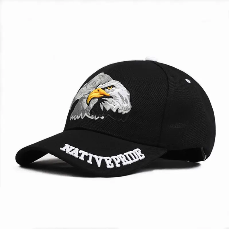 Matte Pride Eagle Cap Black Men Women Spring Autumn - Image 2