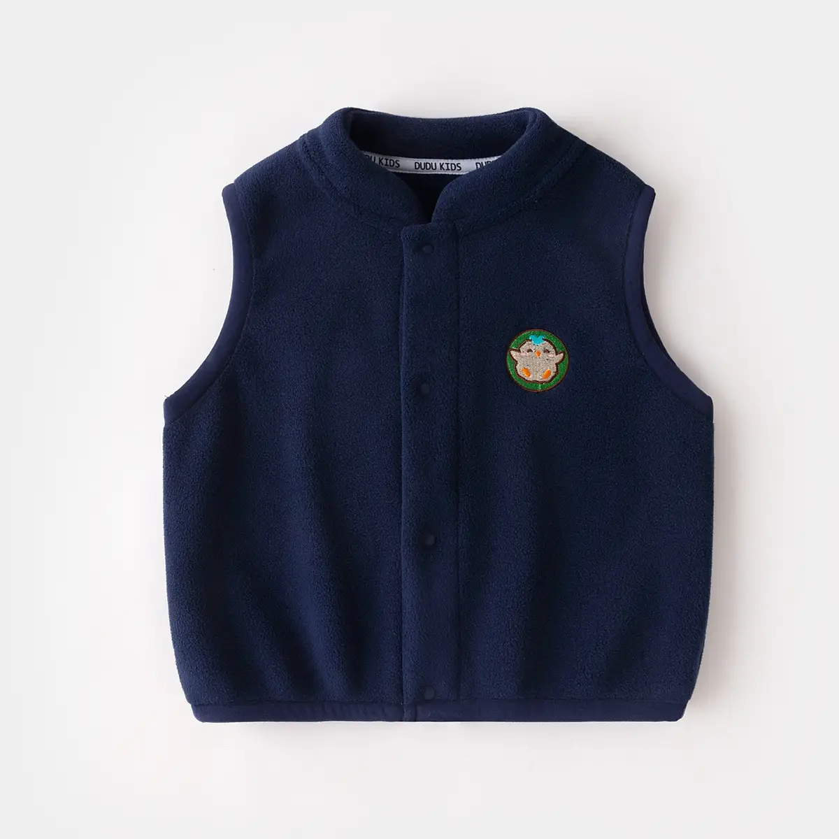 Baby Ollie Fleece Vest Navy Blue Spring Top - Image 7