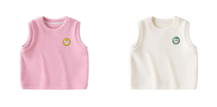Baby Ollie Fleece Vest Navy Blue Spring Top — feature 12
