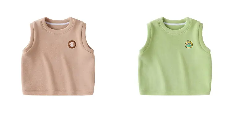 Baby Ollie Fleece Vest Navy Blue Spring Top — feature 13