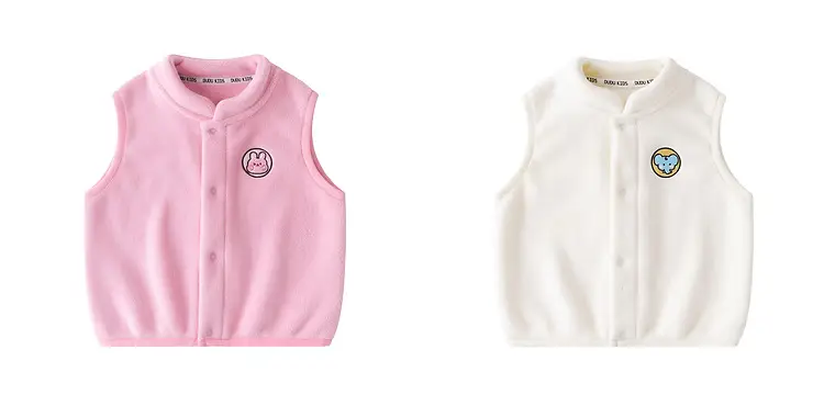 Baby Ollie Fleece Vest Navy Blue Spring Top — feature 18
