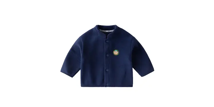 Baby Ollie Fleece Vest Navy Blue Spring Top — feature 25