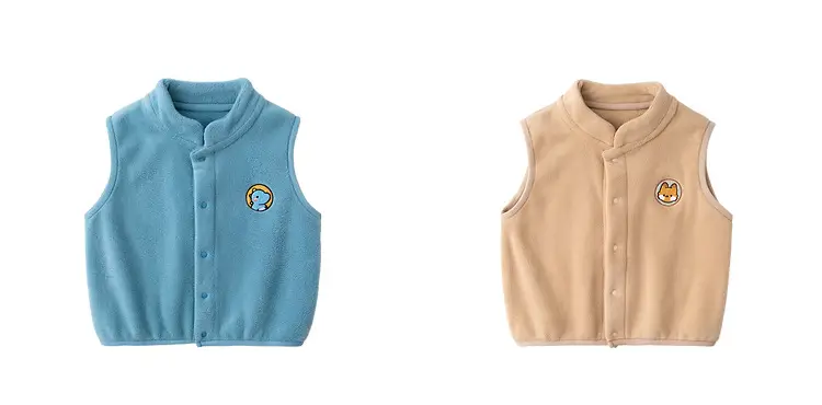 Baby Ollie Fleece Vest Navy Blue Spring Top — feature 29
