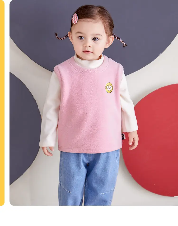Baby Ollie Fleece Vest Navy Blue Spring Top — feature 39
