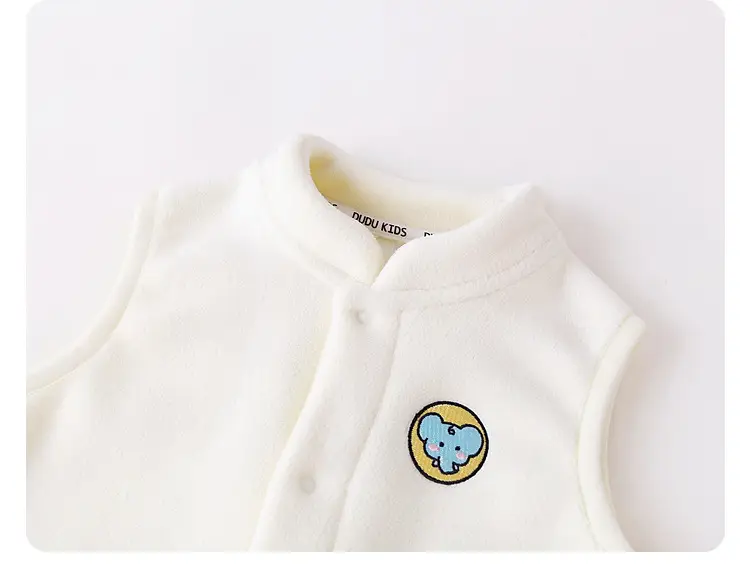 Baby Ollie Fleece Vest Navy Blue Spring Top — feature 57