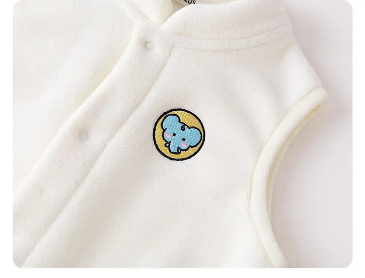 Baby Ollie Fleece Vest Navy Blue Spring Top — feature 59