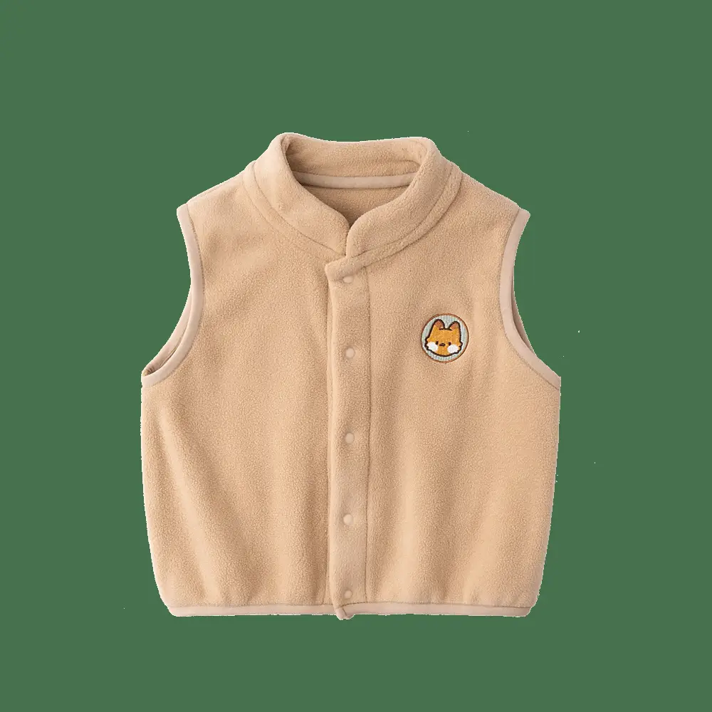Baby Ollie Fleece Vest Navy Blue Spring Top - Image 3