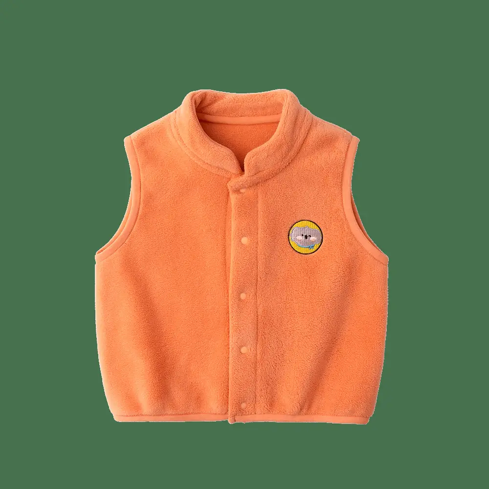 Baby Ollie Fleece Vest Navy Blue Spring Top - Image 4