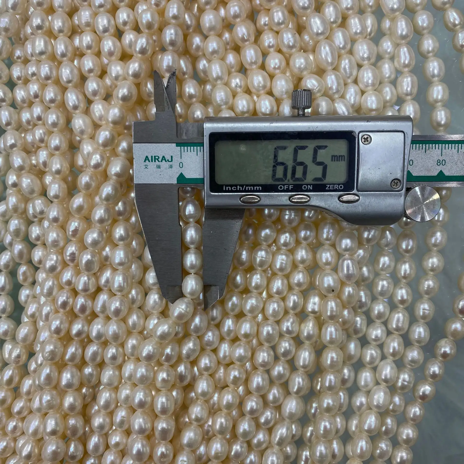 Natural Freshwater Pearl Beads 6-7mm Strong Thread - Image 4