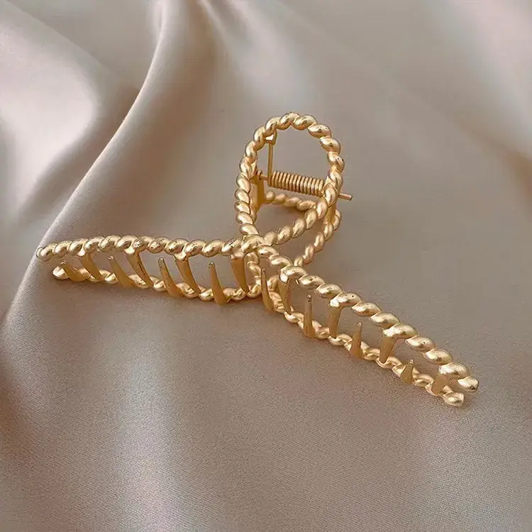 Gold Shark Clip Hair Pin for Women Size 11.5cm - Image 4