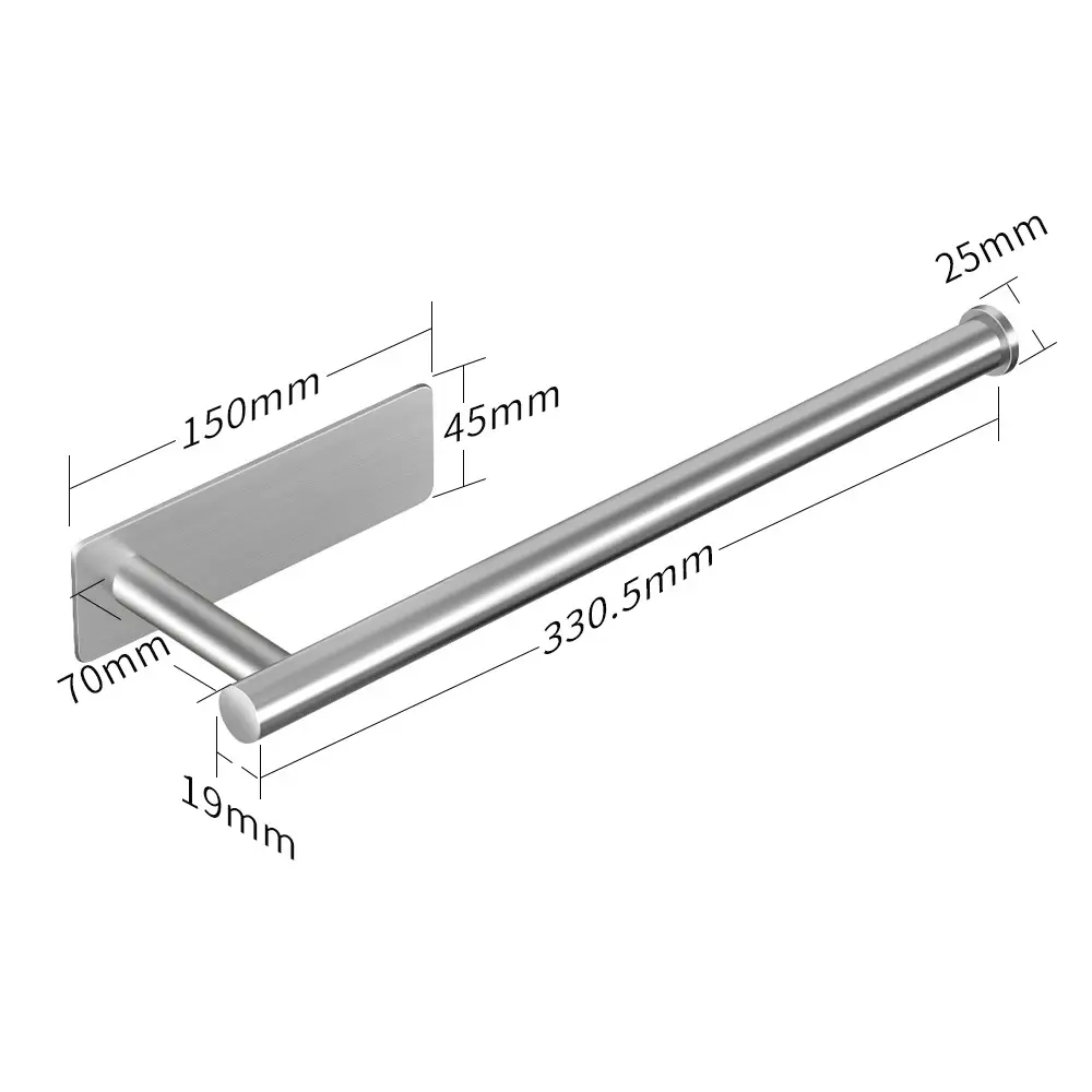 Stainless Steel Cabinet Towel Holder 150mm Large Bathroom Use - Image 2