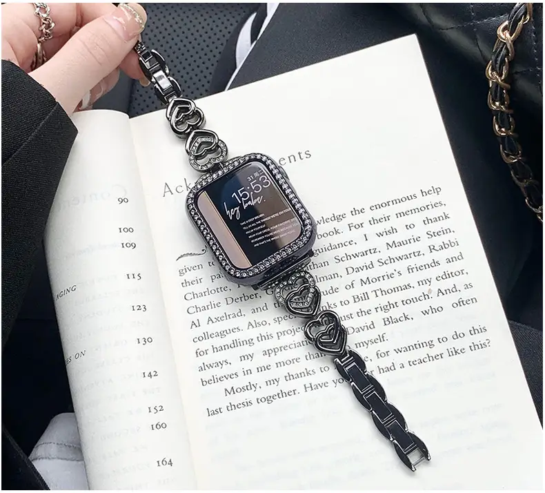 Gold Heart Diamond Watch Strap for Women — feature 21