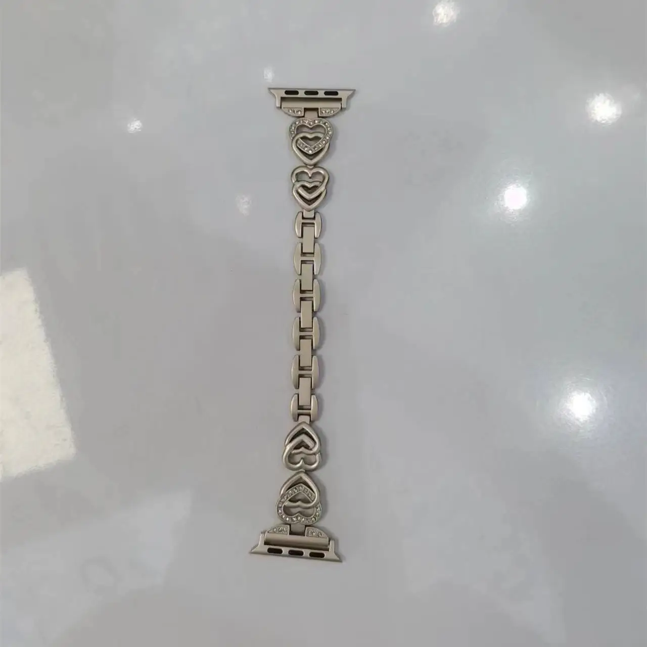 Gold Heart Diamond Watch Strap for Women