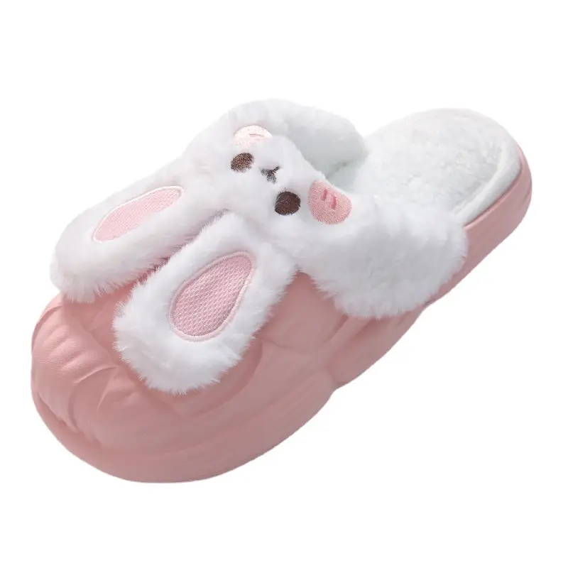 New cotton slippers women's home cartoon cute rabbit shoes non-slip warm home moon shoes detachable thick-soled cotton - Image 10